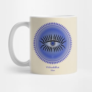 Third Eye, Meditative. Vishuddha, Ether. Throat Chakra. Mug